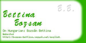 bettina bozsan business card